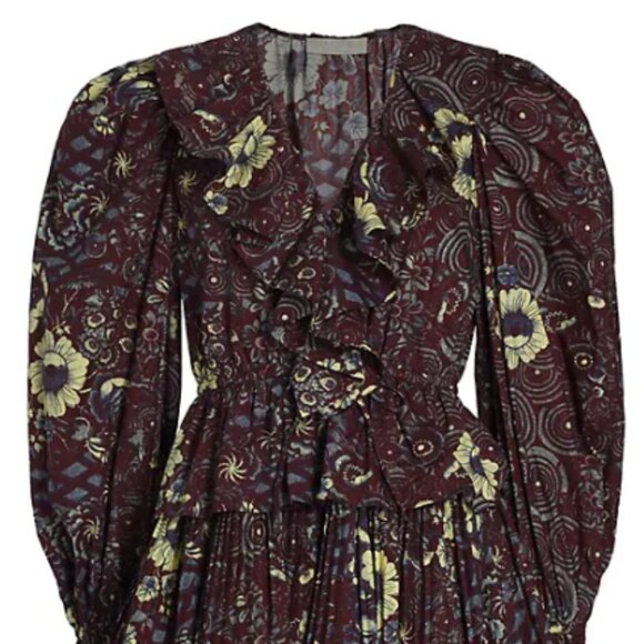 Ulla Johnson Lola Floral Tiered Minidress Heliotrope - New with tag - Picture 4 of 4